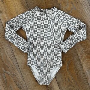 Rylee + Cru Girls Rashgaurd One Piece Swimsuit EUC